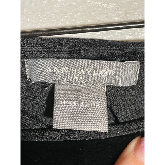 NWT Ann Taylor Black Velvet Godet Skirt Y2K Retro Flirty Swing A-Line Size 2 - Picture 4 of 12